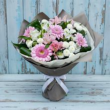 Букет цветов из:  Герберы, Альстромерии и Хризантемы #REPLACE_PRED# Ахтанизовскую
