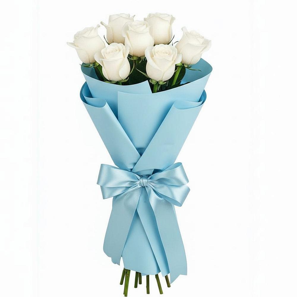 7 Белых роз Проуд в Ахтанизовскую Букет 7 белых роз Проуд в Ахтанизовскую