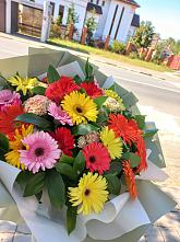 Букет цветов из:  Герберы #REPLACE_PRED# Ахтанизовскую
