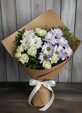 Букет цветов из:  Хризантемы и Розы #REPLACE_PRED# Ахтанизовскую