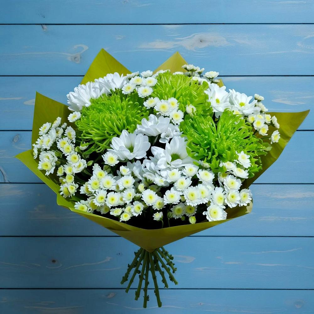 Букет скромность в Ахтанизовскую Букет цветов из: Хризантемы в Ахтанизовскую