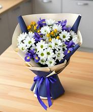 Букет цветов из:  Розы, Ирисы и Хризантемы #REPLACE_PRED# Ахтанизовскую