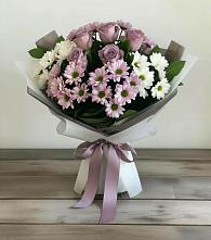 Букет цветов из:  Хризантемы и Розы в Ахтанизовскую