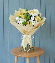 Букет цветов из:  Хризантемы и Розы в Ахтанизовскую