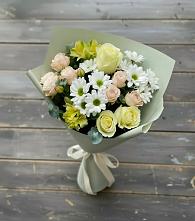 Букет цветов из:  Альстромерии, Розы и Хризантемы в Ахтанизовскую