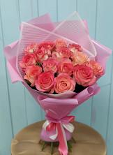 Букет 15 Розовых роз Равель в Ахтанизовскую
