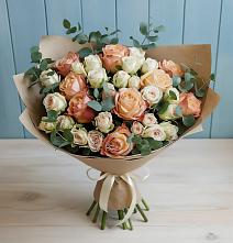 Букет цветов из:  Альстромерии и Розы в Ахтанизовскую
