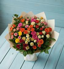Букет Микс из разноцветных кустовых роз #REPLACE_PRED# Ахтанизовскую