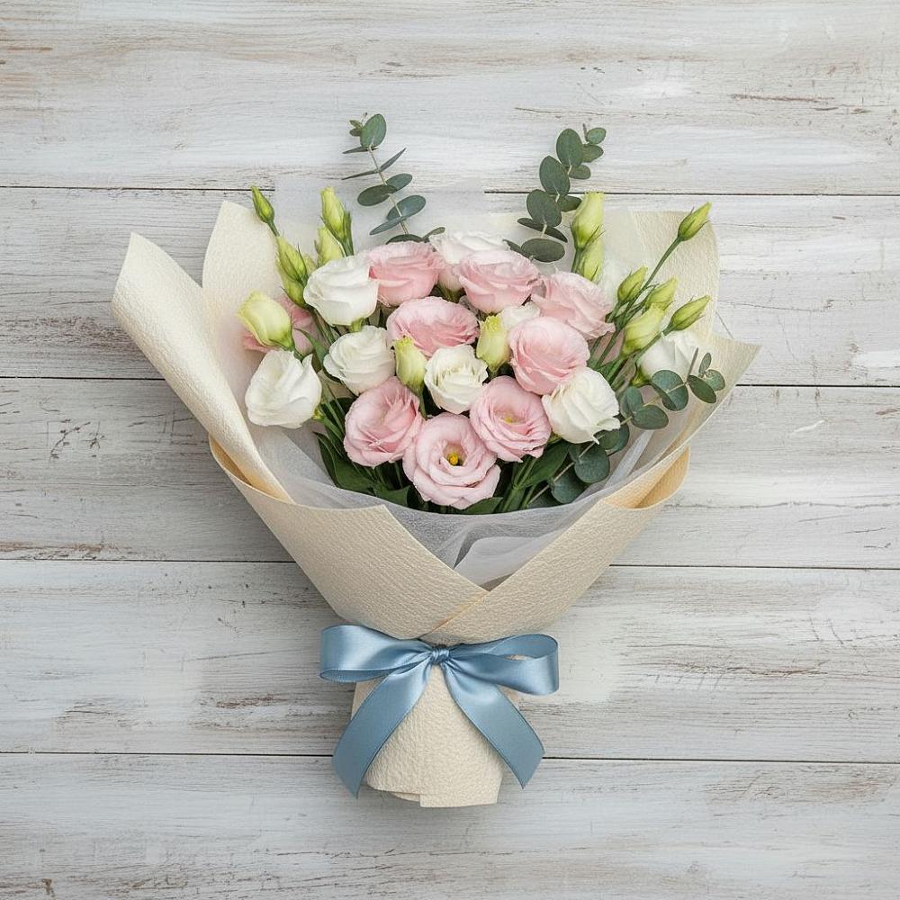 Букет цветов из: Лизиантусы в Ахтанизовскую